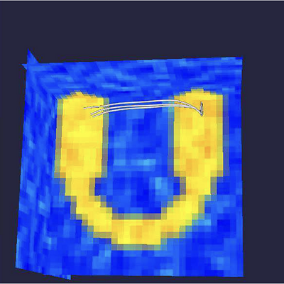 Geodesic computed using HJ equation 