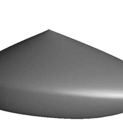 A ridge, a bump and a peak freeform surface feature.