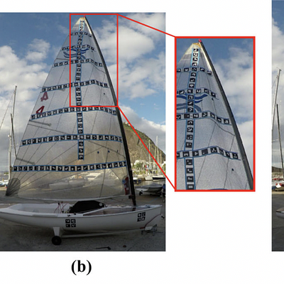 Sail shape variation due wind changing for clip “near_4k_08.mp4”. a Frame 60. b Frame 210. c Frame 330