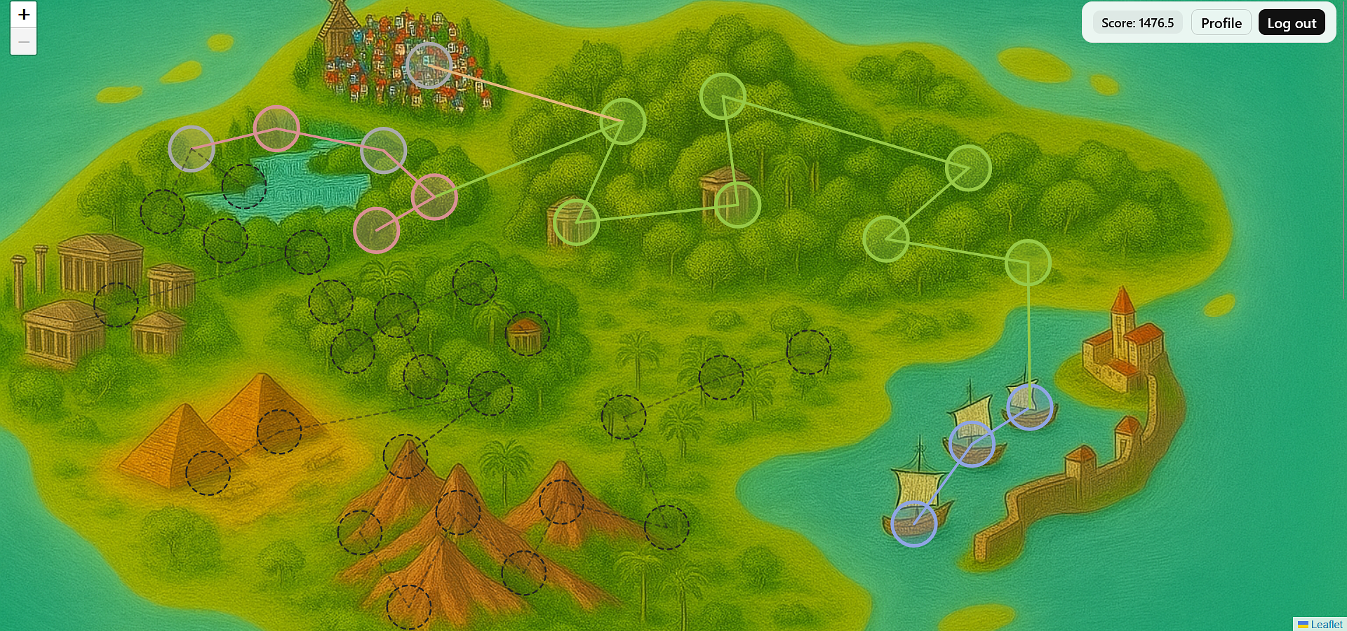 Prompted level map