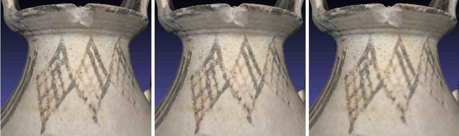 Left: Brute force method. Center: Hierarchical template matching. Right: Floating Texture’s optical flow implementation