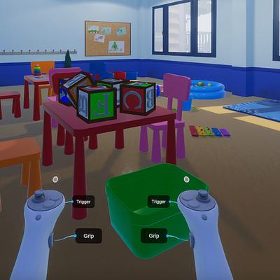 Screenshot of Puzzle Playground – Teaching VR interactions through a puzzle game