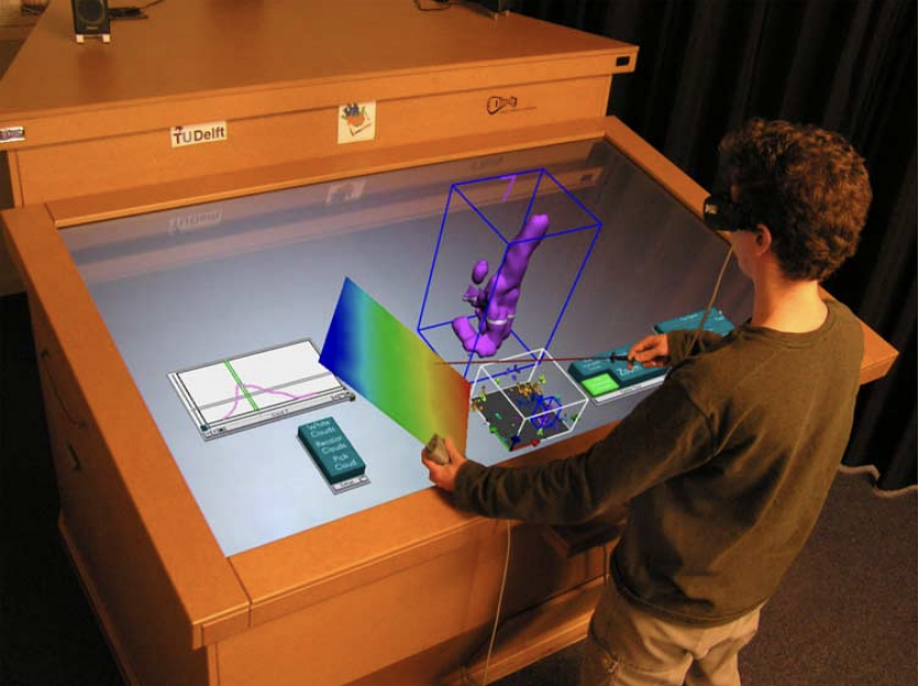 A user working on the virtual environment running on our Virtual Workbench