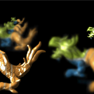 Example of the out-of-focus effect with our approximate algorithm.